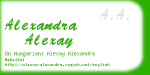 alexandra alexay business card